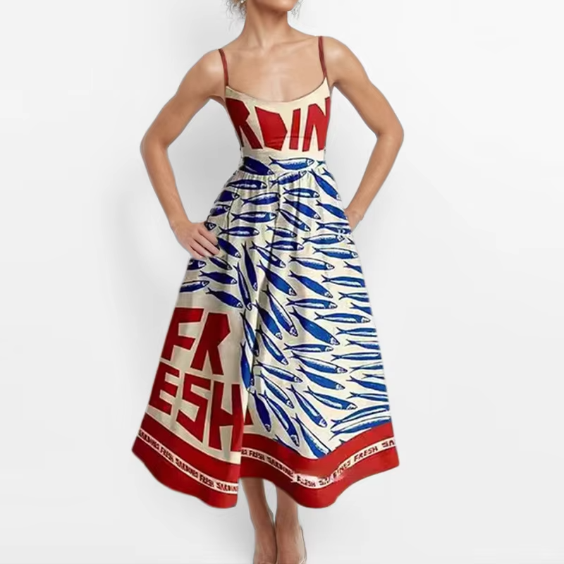 This stylish robe sardines dress is a color blocked ccertain graphic at the Junior Spaghetti Strap Dress for Women Bohemian Summer Dating Party 2024 for women Bohemian Summer Dating Party 2024 for women.